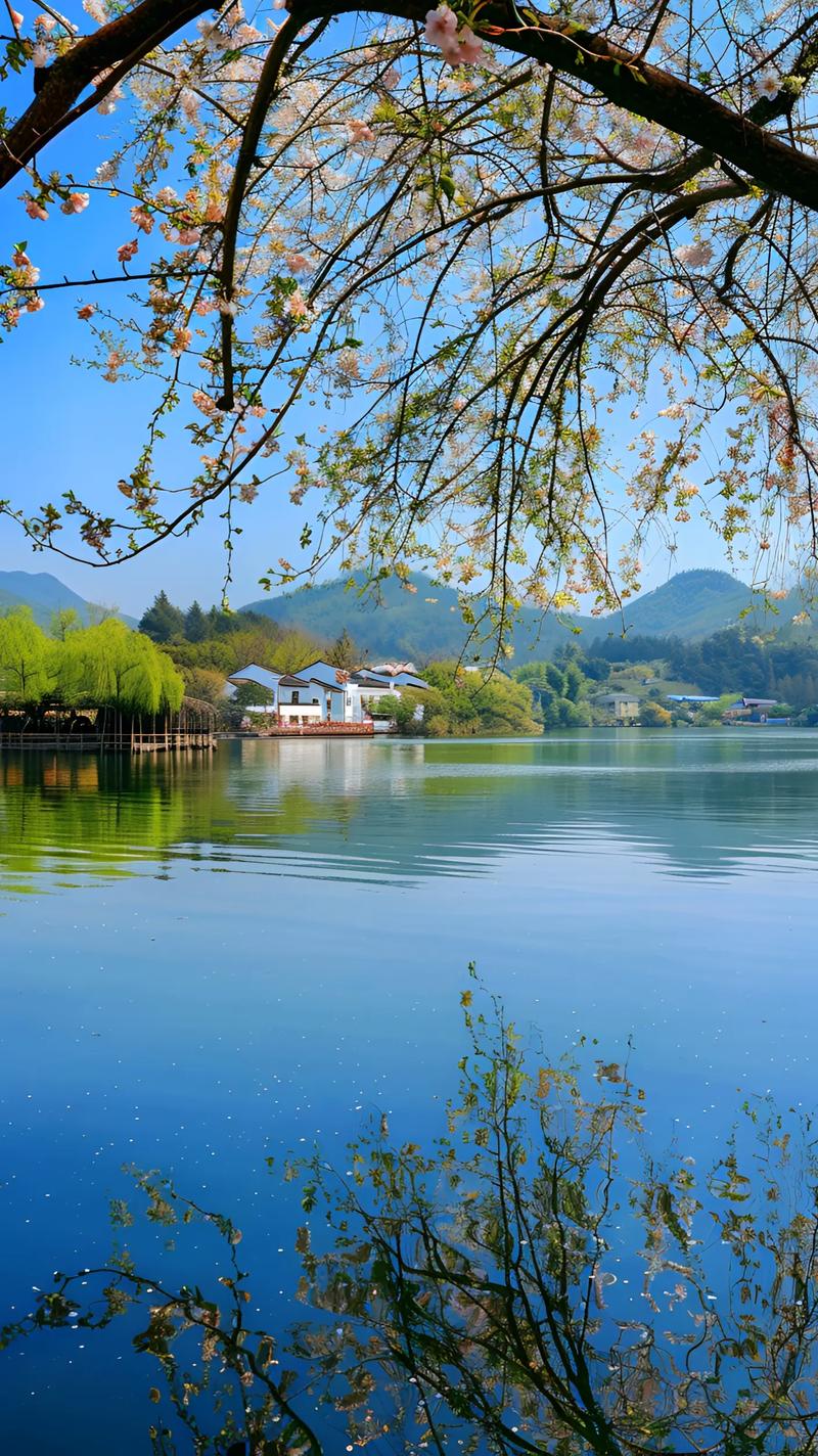 初春清晨，邂逅湖边美景