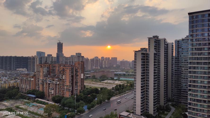成都天府绿道的黄昏