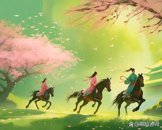 车行花径里，人坐画中游