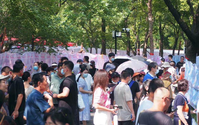 千佛山相亲大会火爆开幕，美女主播为你现场“巡山”牵线