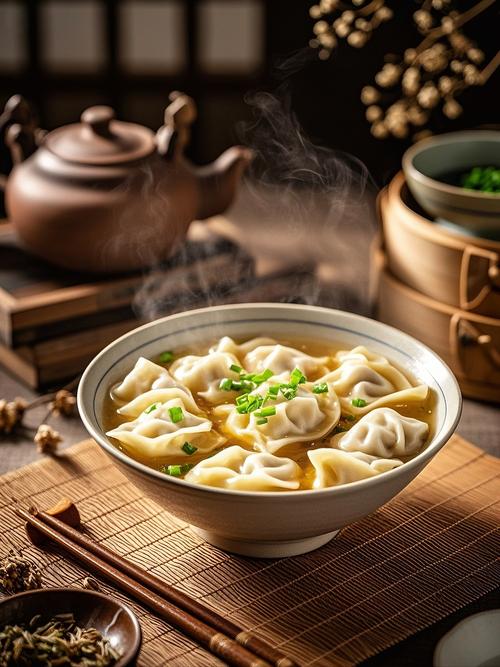 一碗热气腾腾的馄饨，温暖你的冬日！