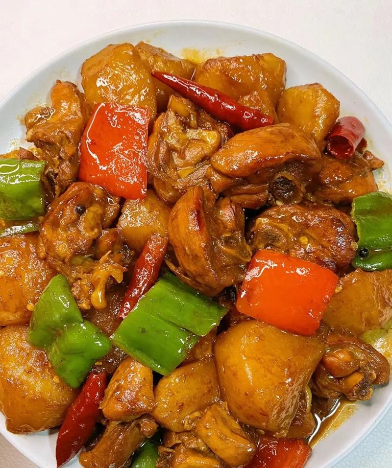 鸡肉鲜嫩入味、土豆吸饱汤汁完美！麻辣鲜香搭配米饭真的太好吃了